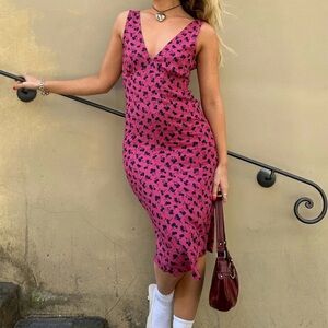 Motel pink floral dress